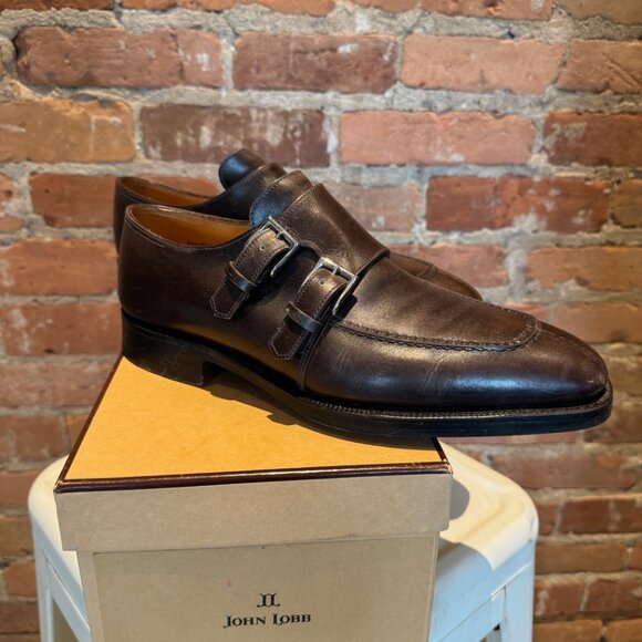 John Lobb The Millennial Double Monk Strap Shoes – Burnt Almond Calf - Picture 4 of 6